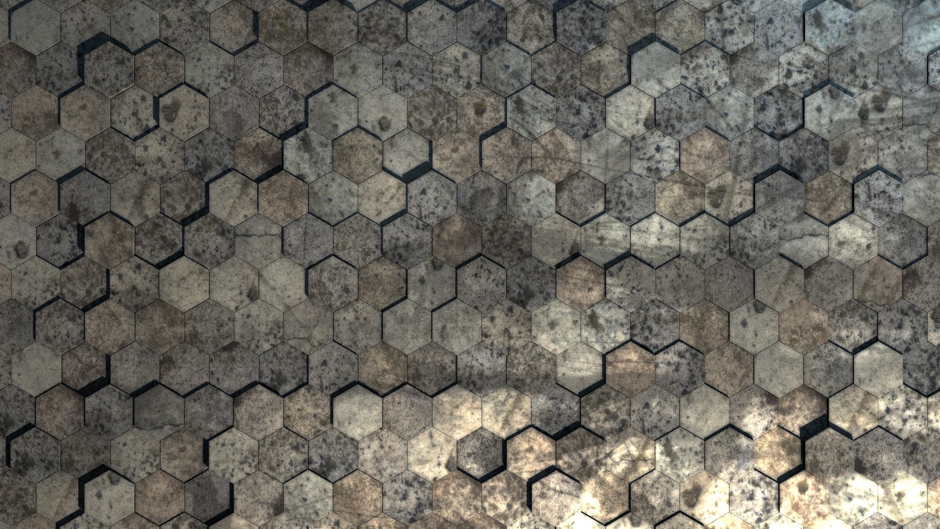 hexagonal stone tile pattern
