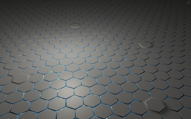 Hexagonal Tile Floor — Gray