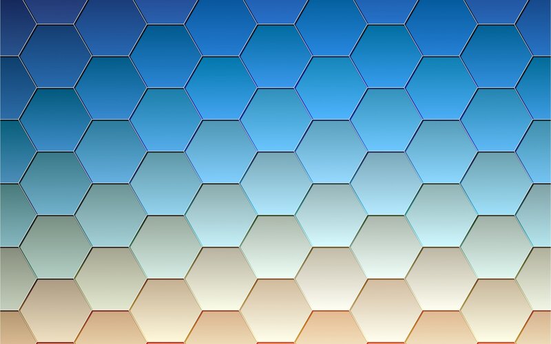 Hexagonal Tile Pattern — Blue