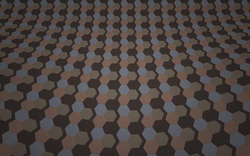 Hexagonal Tile Pattern — Brown