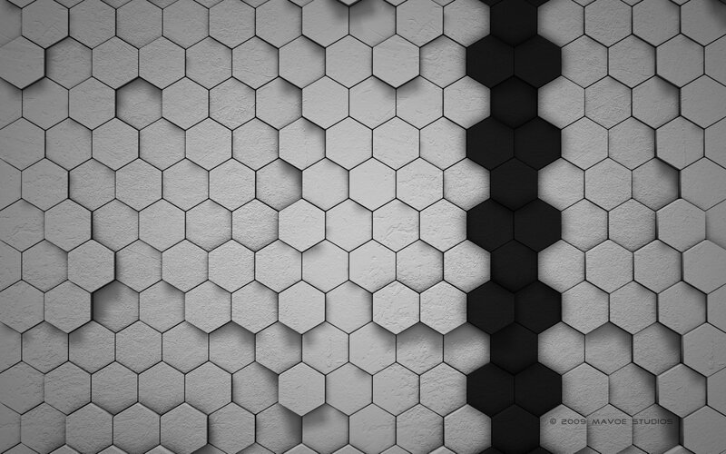 Hexagonal Tile Pattern — Gray, Minimalist