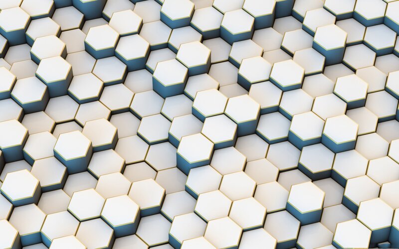 Hexagonal Tiles Pattern — White