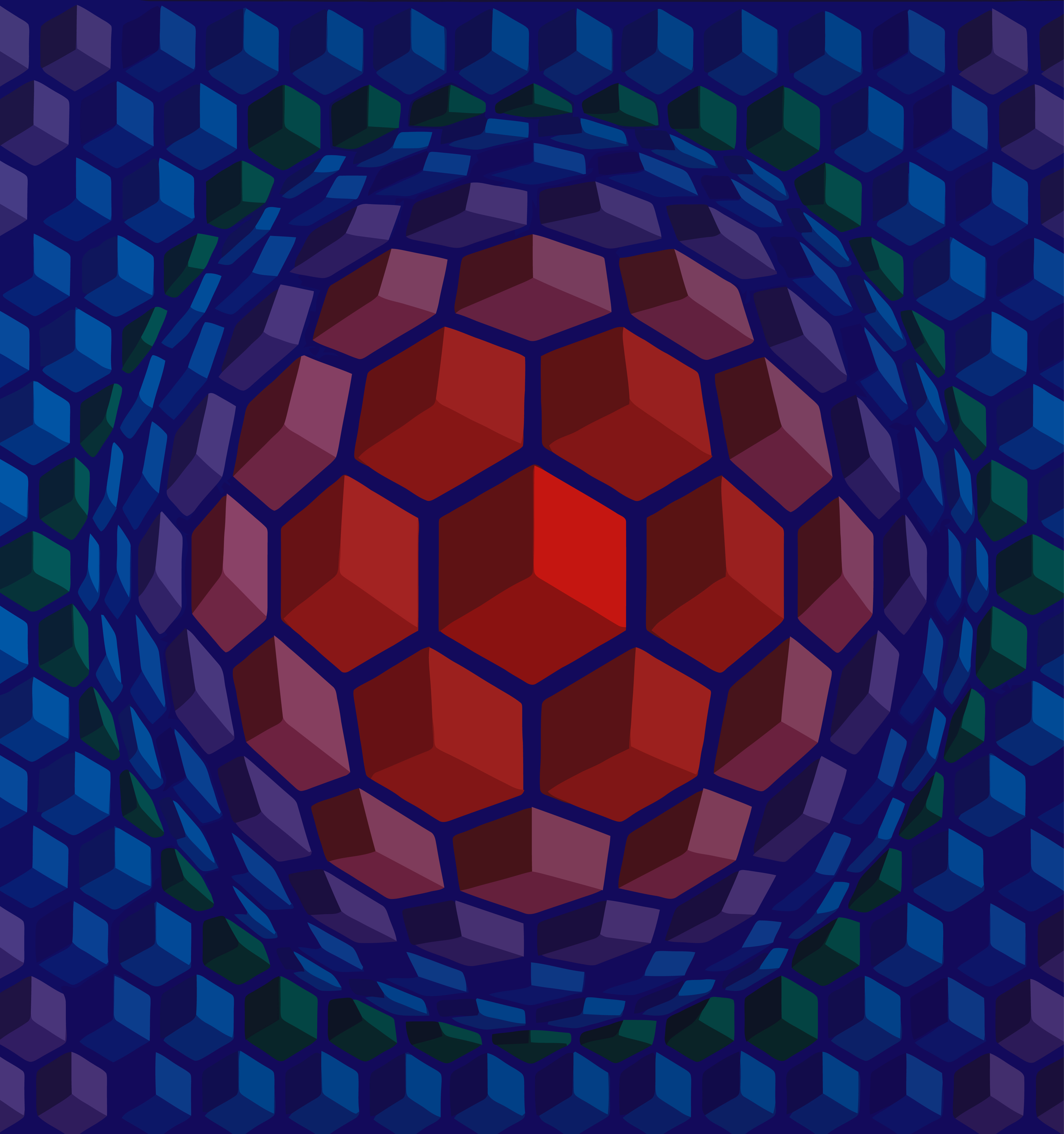 hexagonal tunnel pattern