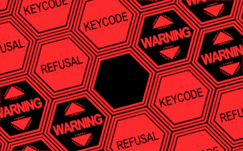 hexagonal warning pattern
