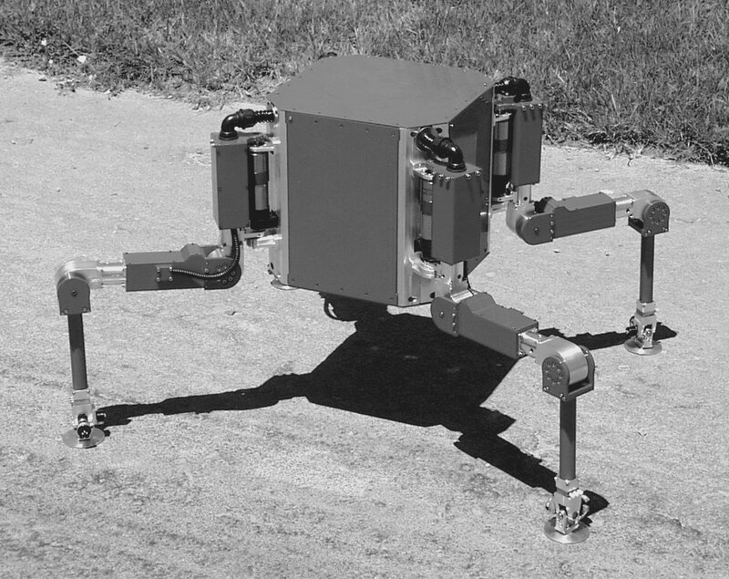 hexapod robot on pavement
