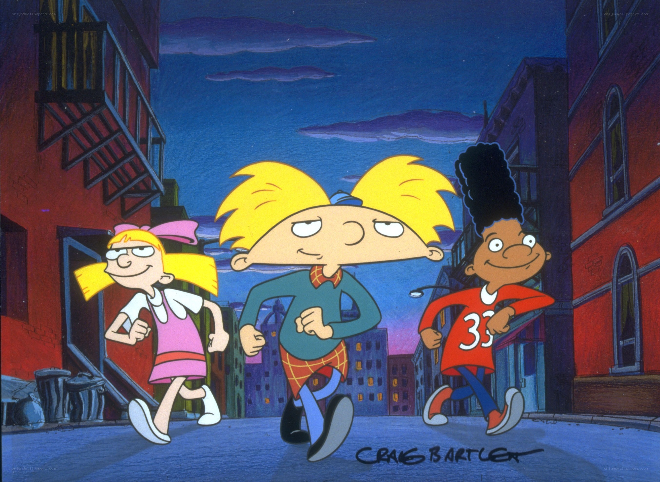 Hey Arnold! characters running