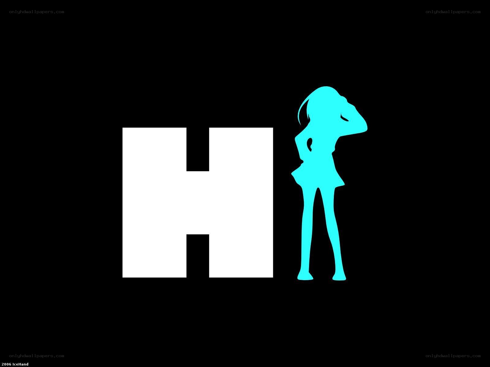 Hi character silhouette