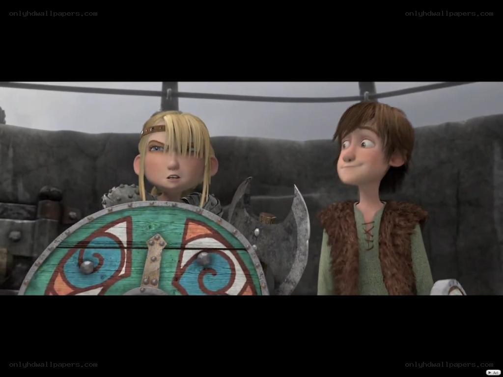 Hiccup and Astrid on a ship