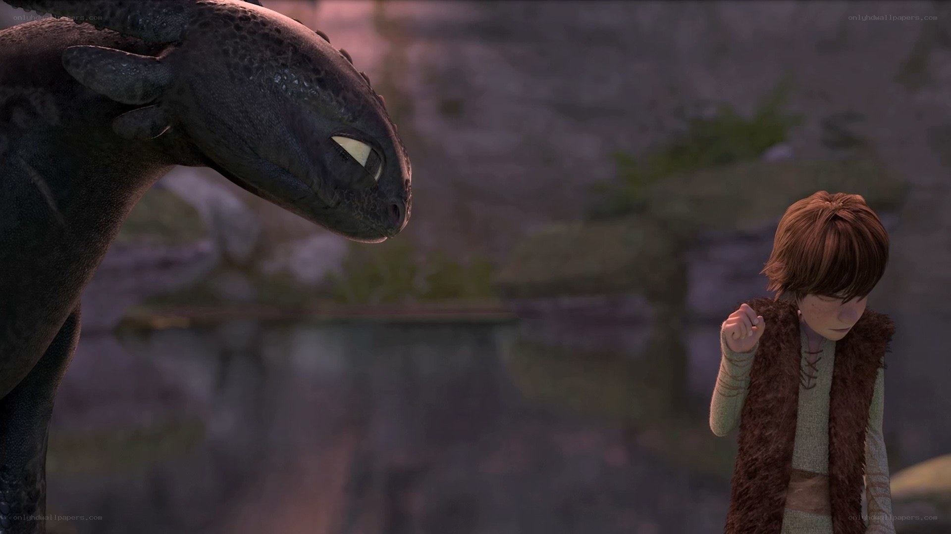 Hiccup and Toothless moment