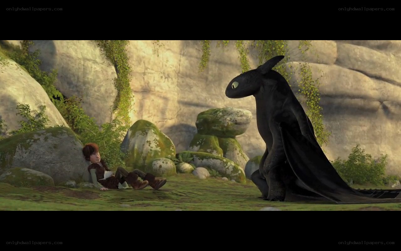 Hiccup and Toothless moment