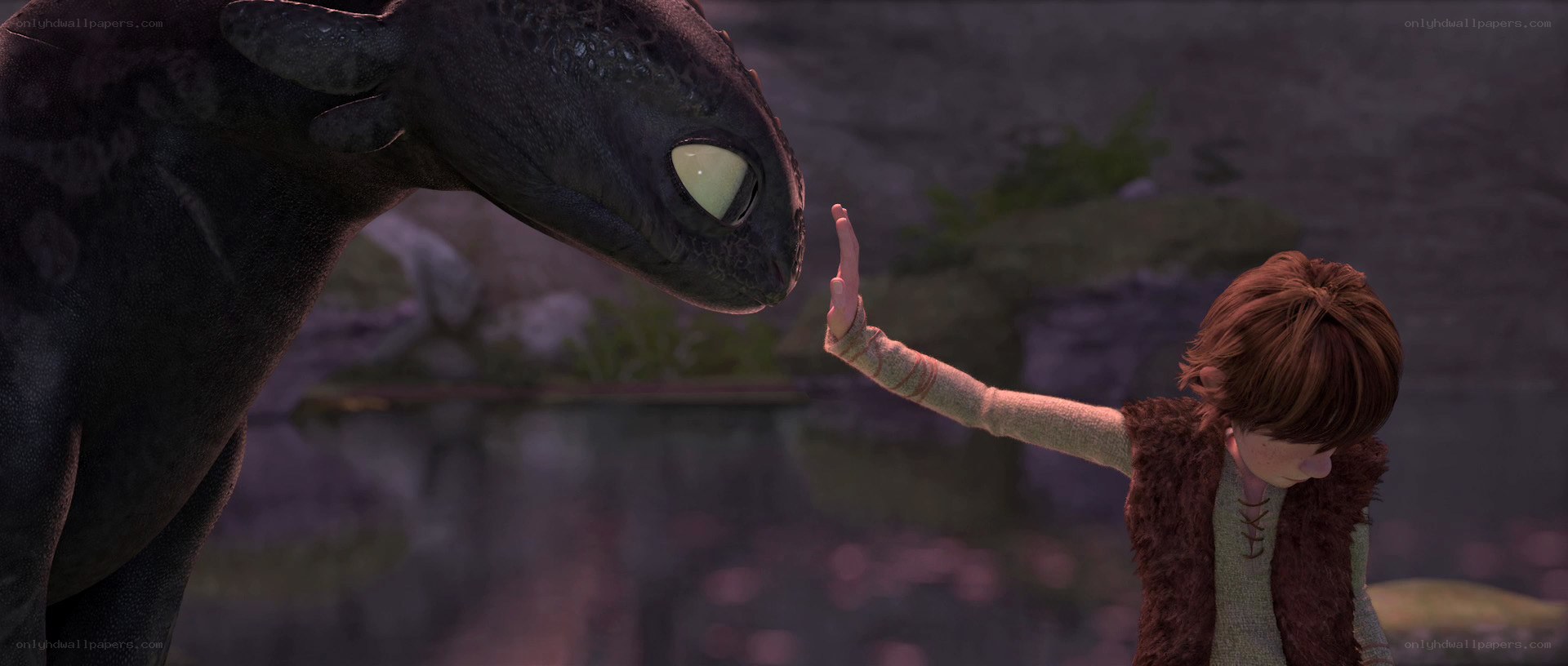 Hiccup and Toothless moment
