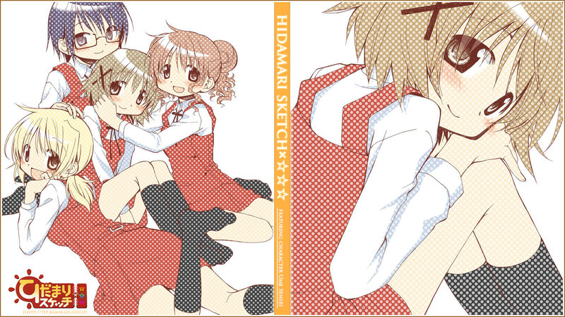Hidamari Sketch character art