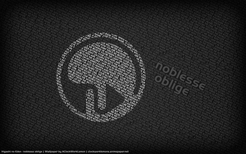 Higashi no Eden noblesse oblige wallpaper