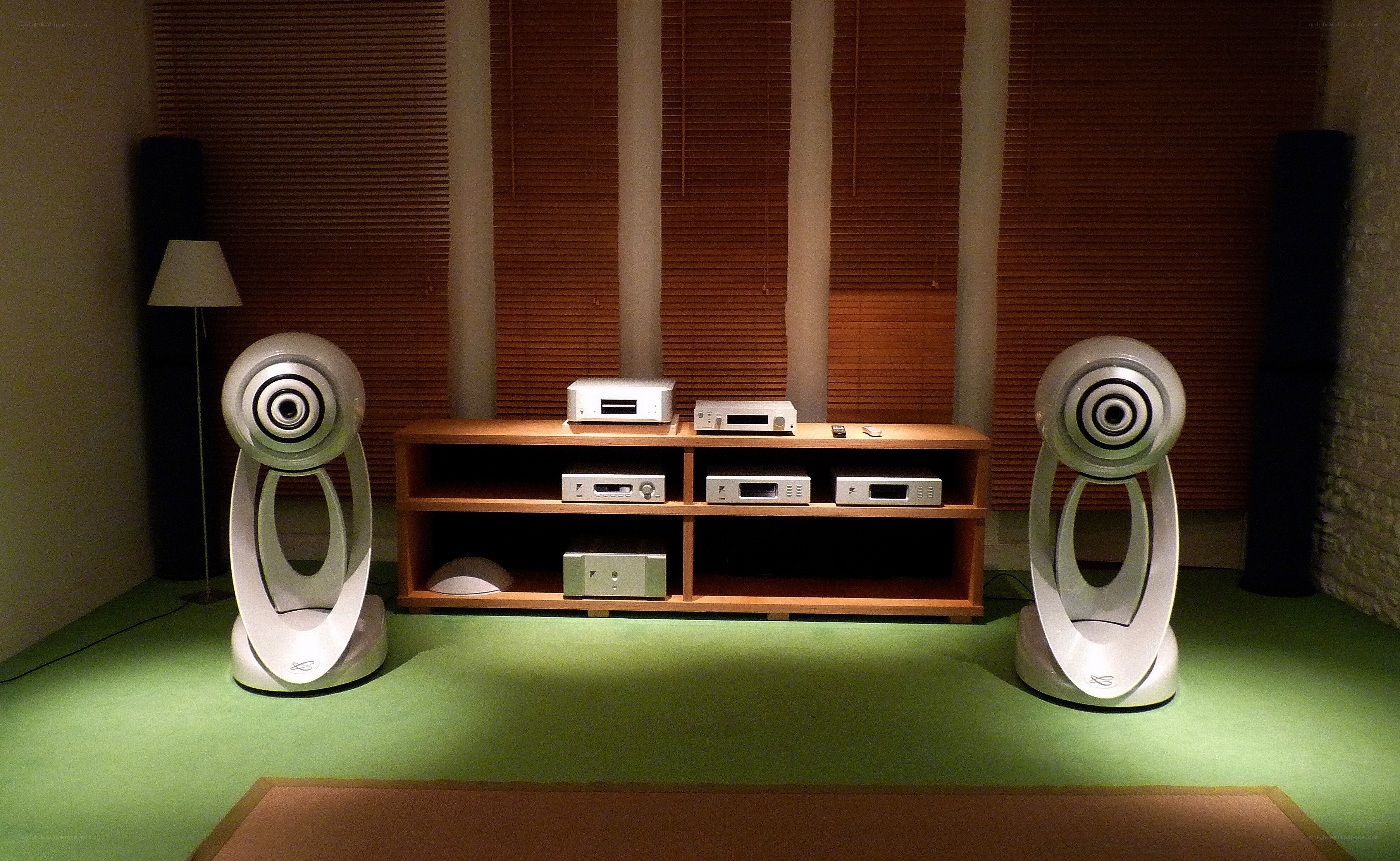 high-end audio system display