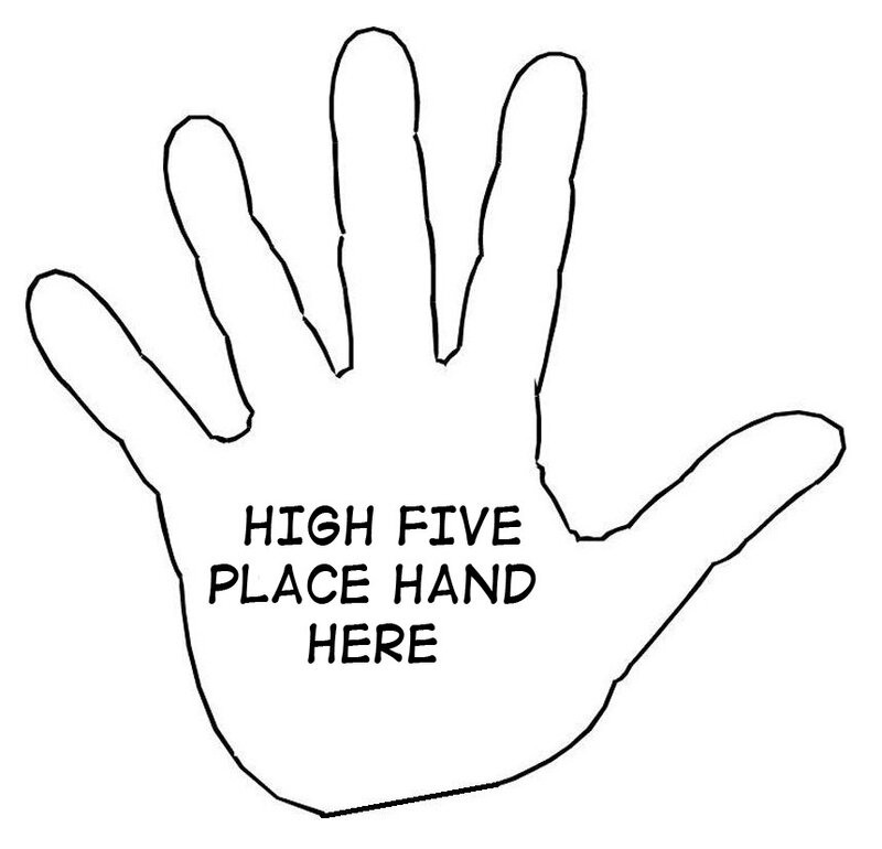high five hand template