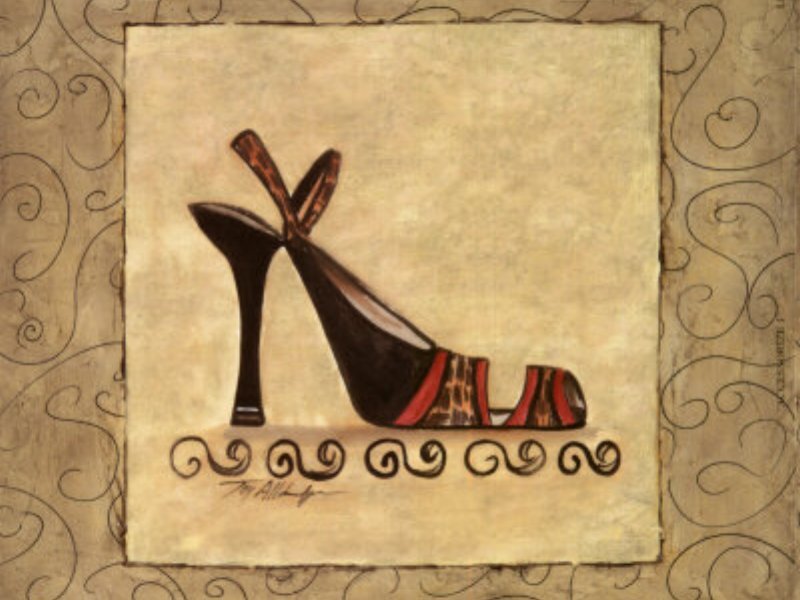 High-heeled Shoe — Brown