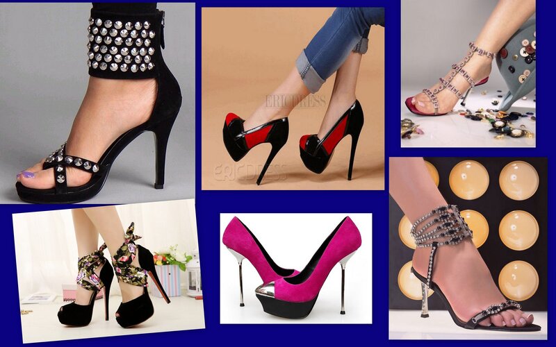 High-heeled Shoes — Black, Fashionable