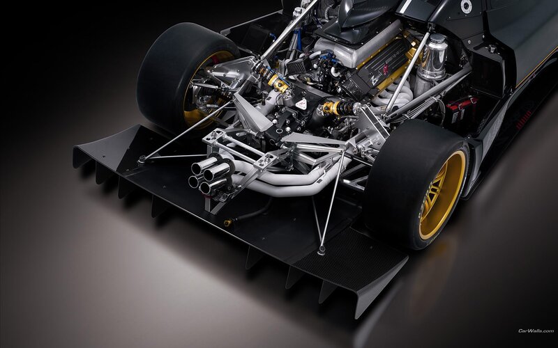 high-performance race car engine