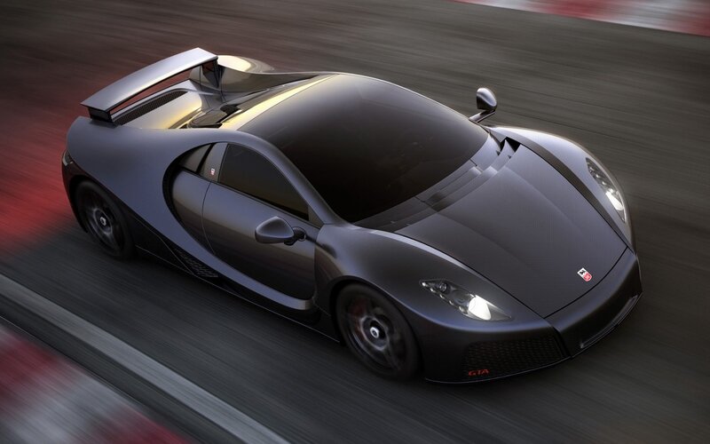 high-performance sports car on track