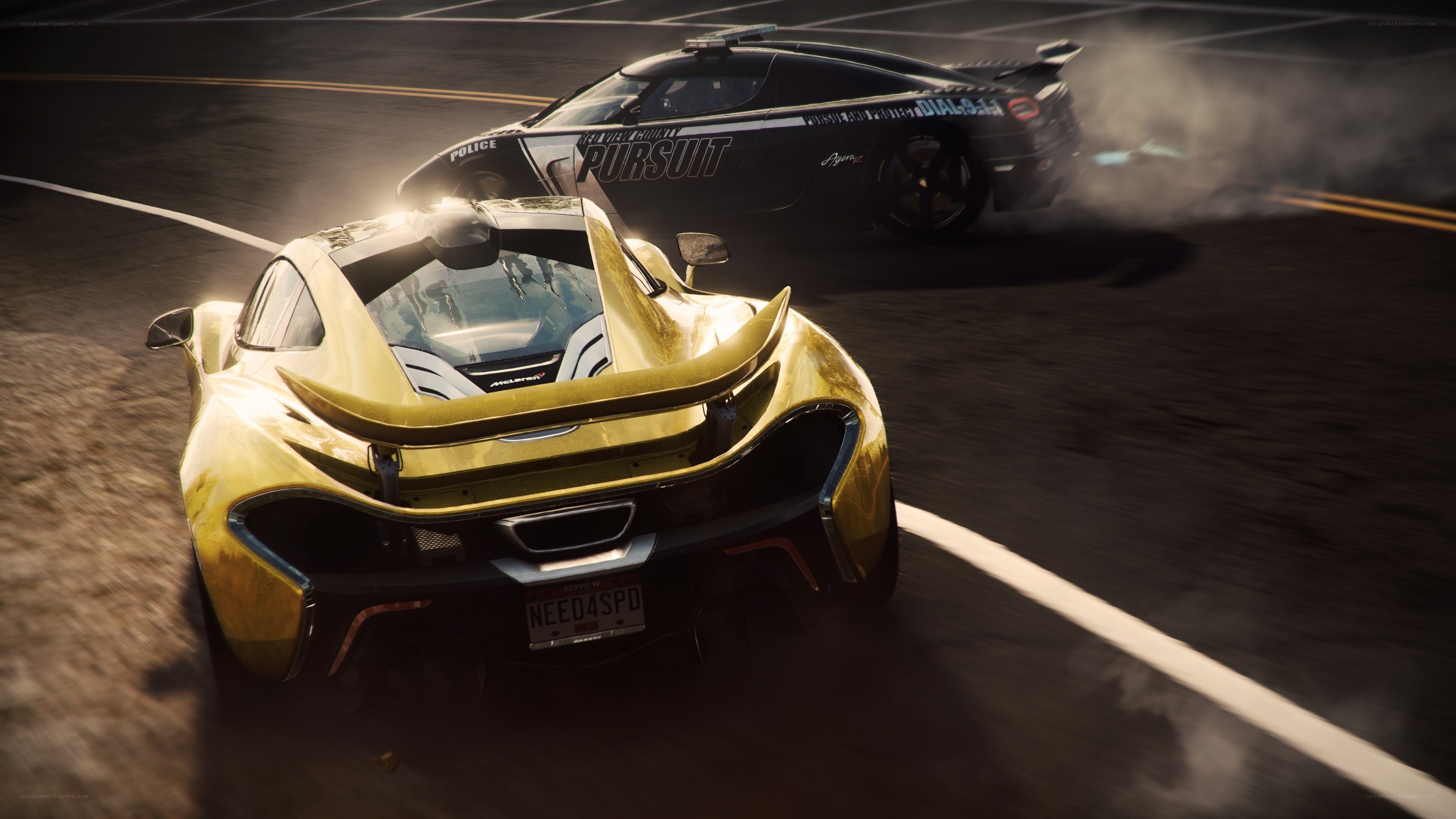High-speed car chase