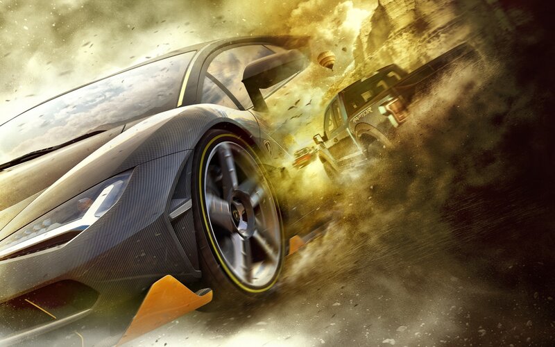 high-speed car chase action
