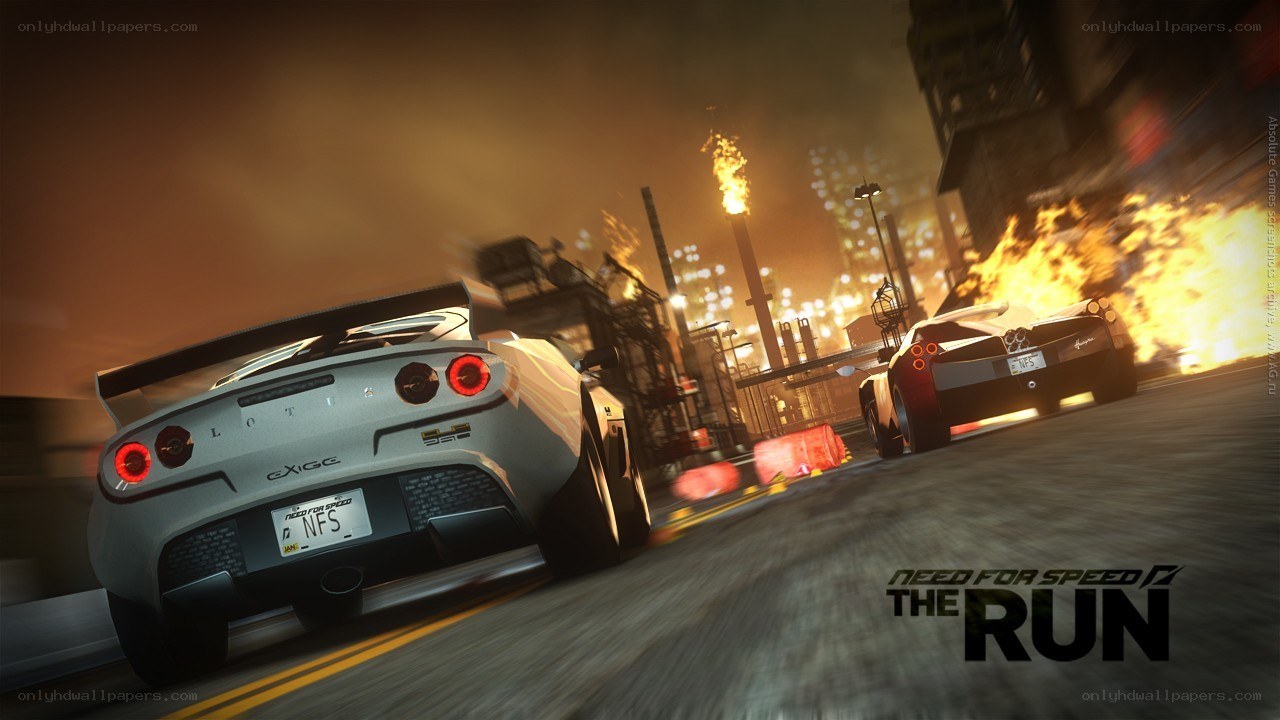 High-speed car chase at night