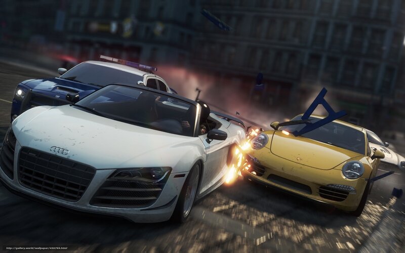 High-speed car chase collision