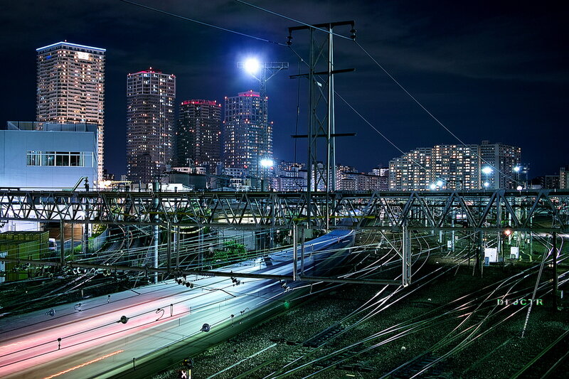 High-speed Train at Night — Black