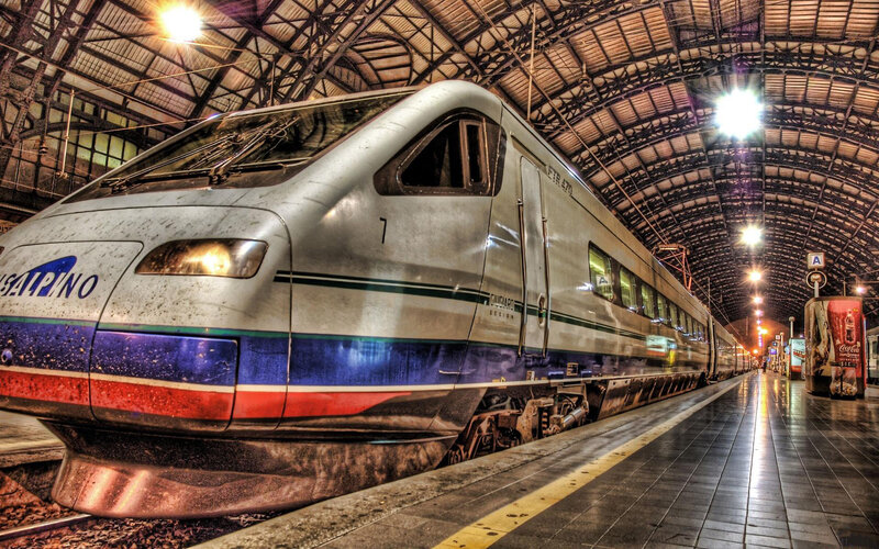 High-speed train at station