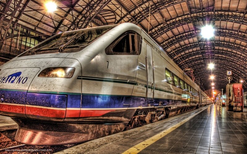High-speed train at station