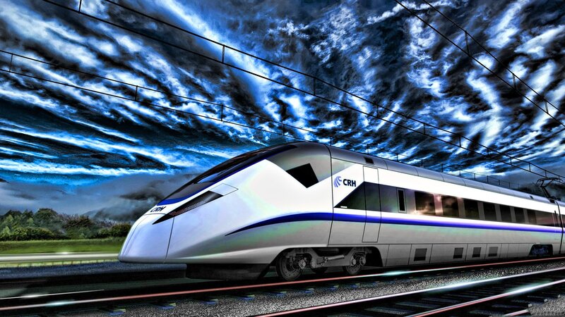 High-speed Train — Blue, Dramatic