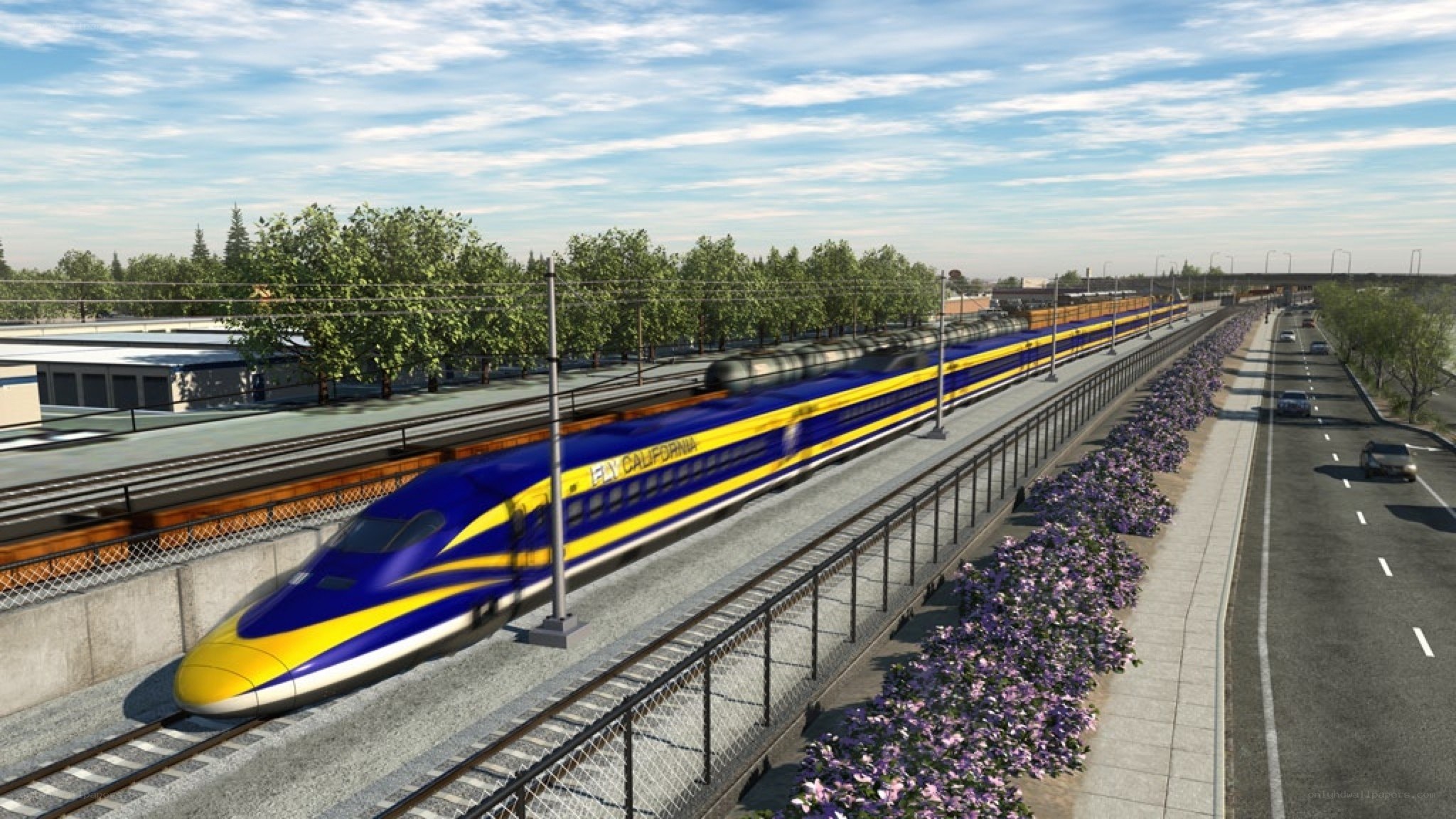 High-speed train in California