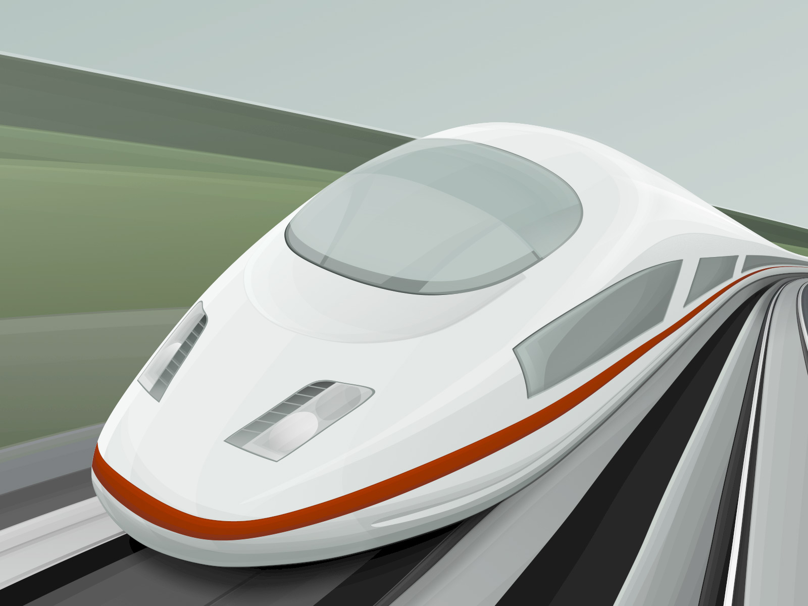 high-speed train in motion