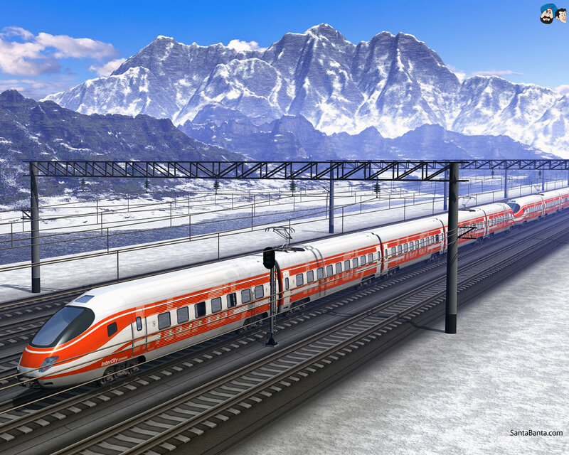 High-speed Train in Mountains