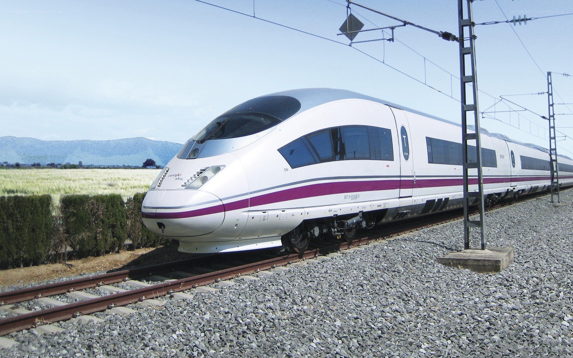 high-speed train on tracks
