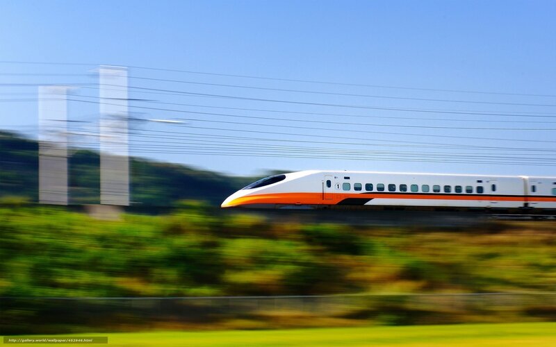 High-speed Train — White, Dynamic, Afternoon