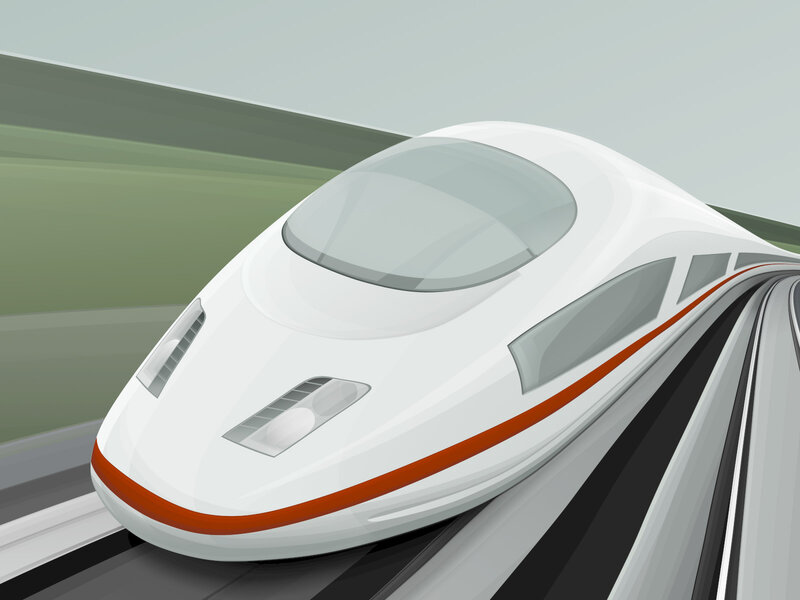 High-speed Train — White, Modern