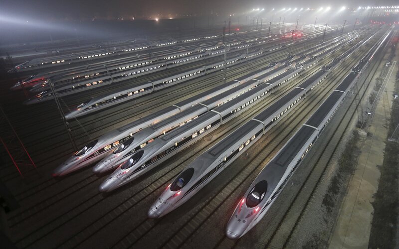 High-speed Trains at Night