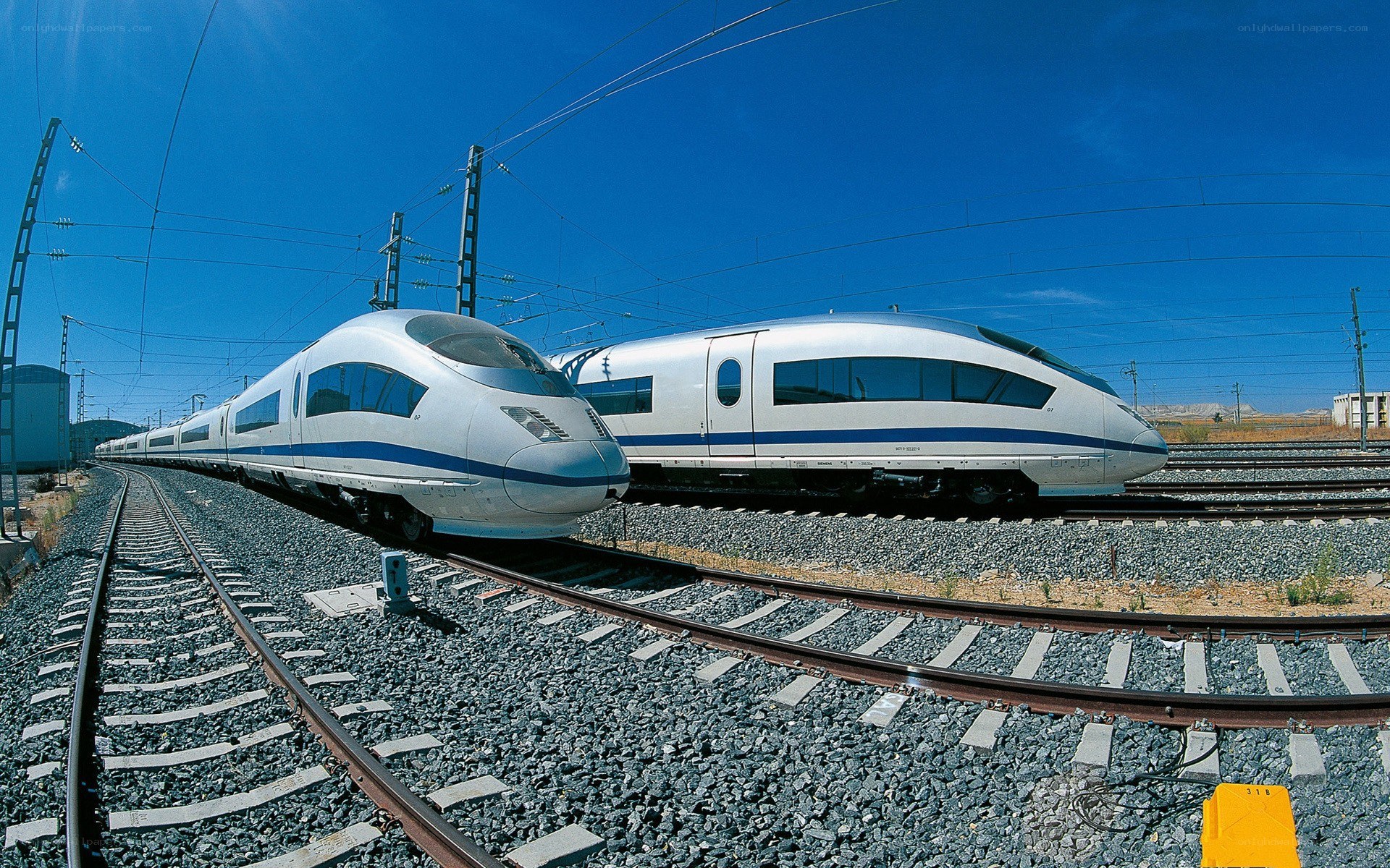 High-speed trains on parallel tracks