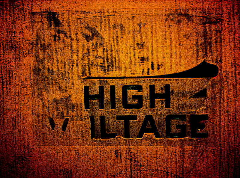 High Voltage Sign — Orange
