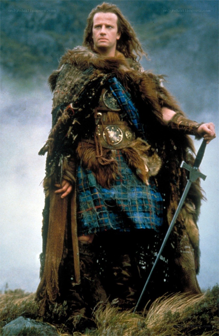 Highlander in kilt and fur