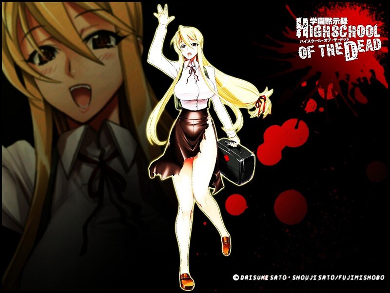 Highschool of the Dead character art
