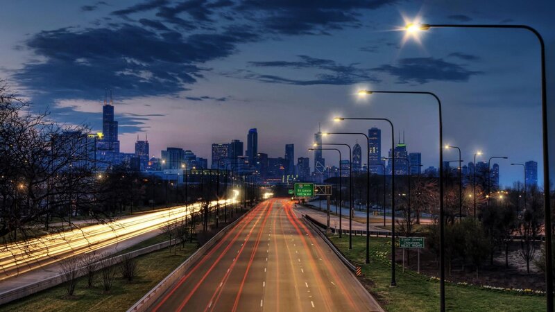 Highway at Dusk — Blue, Calm, Night