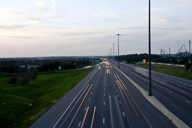 Highway at Dusk — Gray, Calm