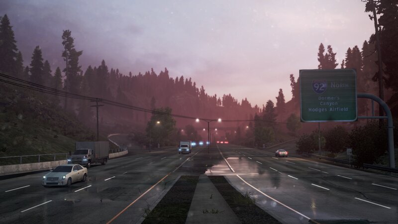 Highway at Dusk — Gray, Moody, Serene