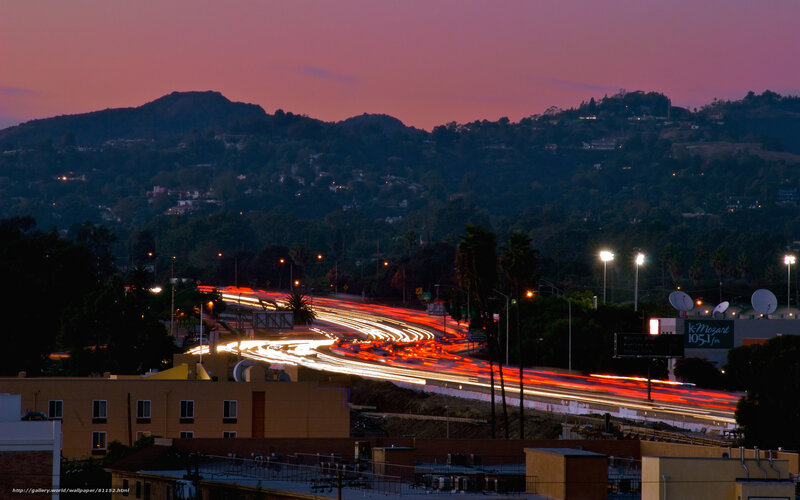 Highway at Dusk — Purple