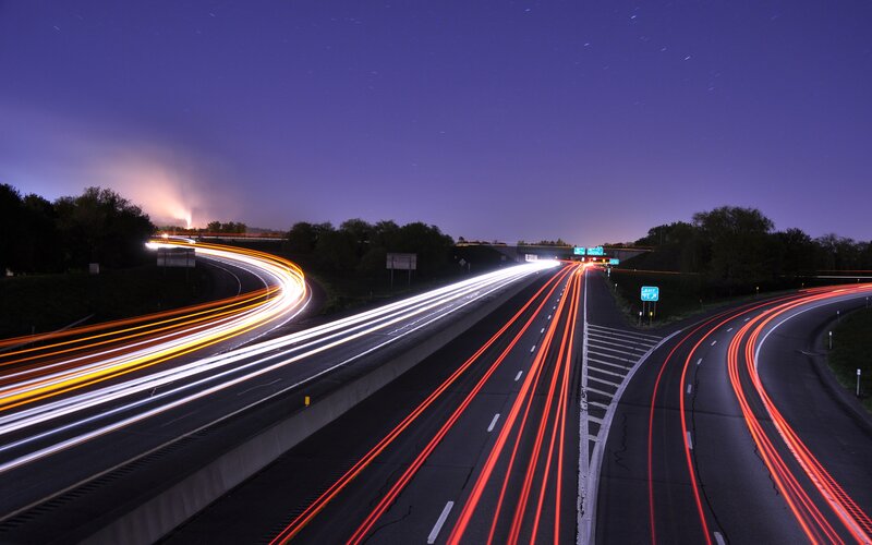 Highway at Night — Purple, Dynamic