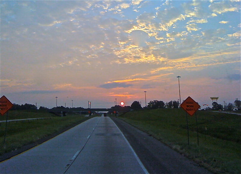 Highway at Sunset — Orange