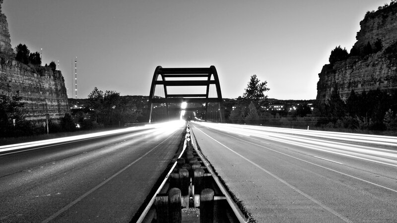 Highway Bridge at Night
