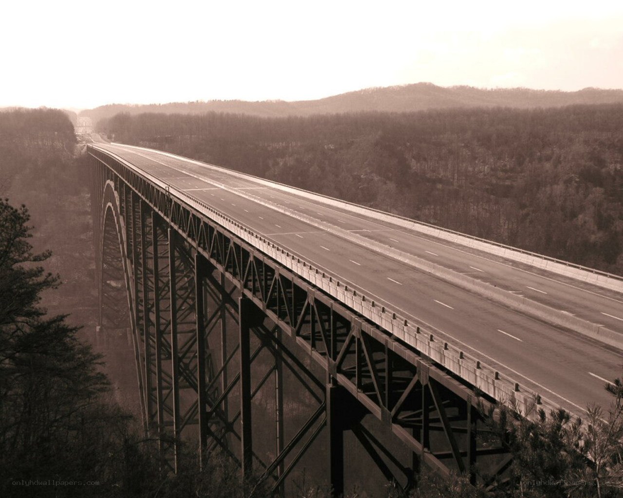 Highway bridge over a valley